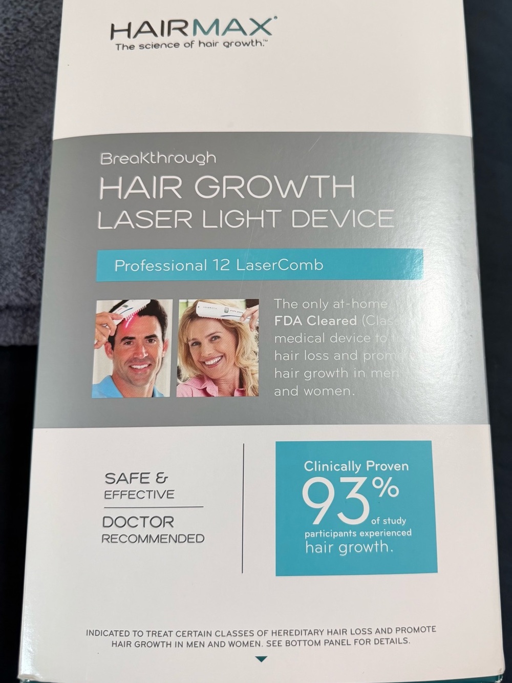 Brand New HairMax Professional 12 LaserComb – Hair Growth Device